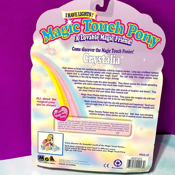 MAGIC TOUCH PONY VINTAGE 90s MAGIC HEART PONY CAMELLIA HEARTS LIGHT UP & BLINK - Picture 15 of 15
